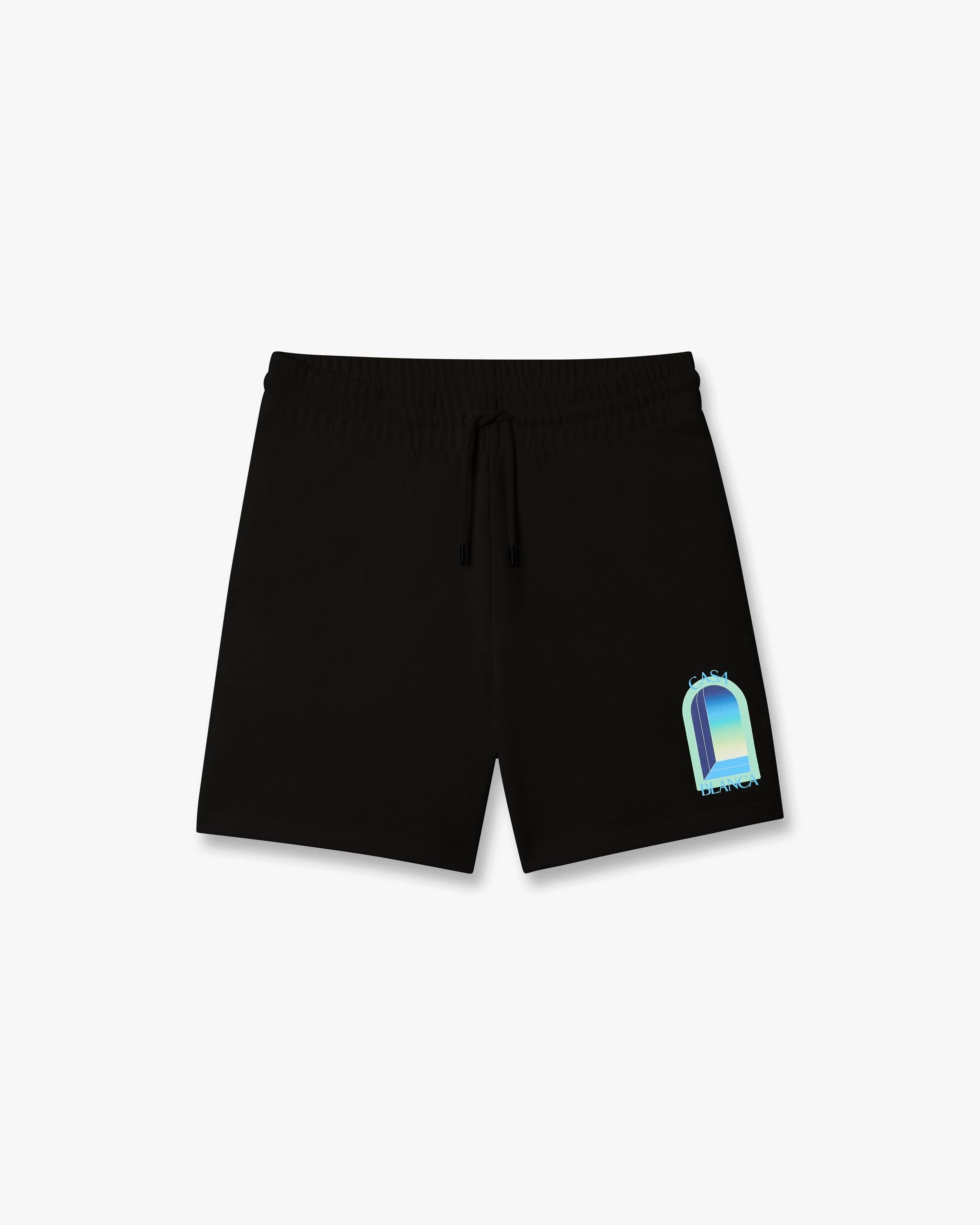 Black &amp; Mint L'Arche Sweatshorts by CASABLANCA