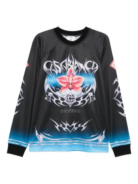 Blade orchid-print T-shirt by CASABLANCA