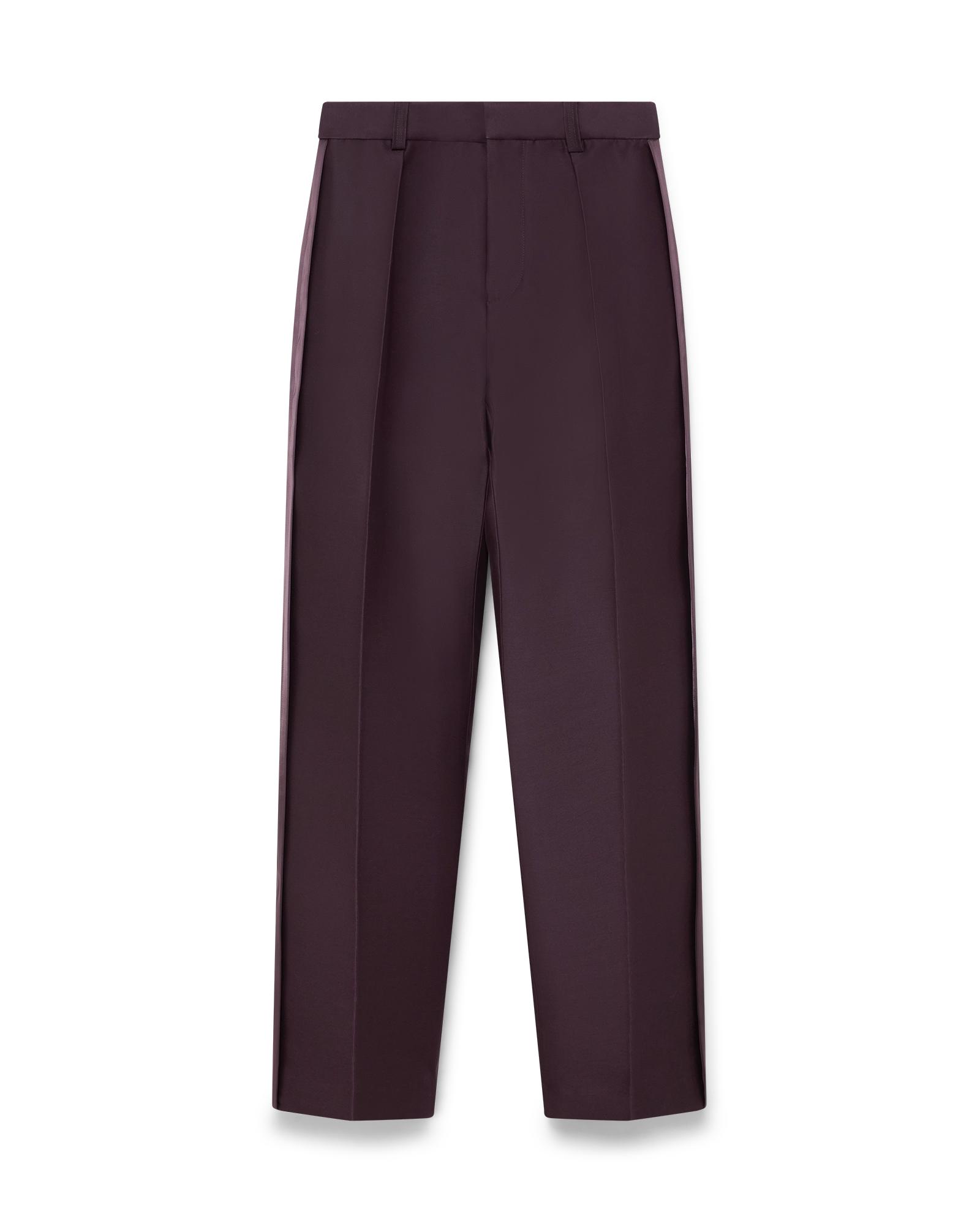 Blend Tailored Side Stripe Wool Silk Trousers by CASABLANCA