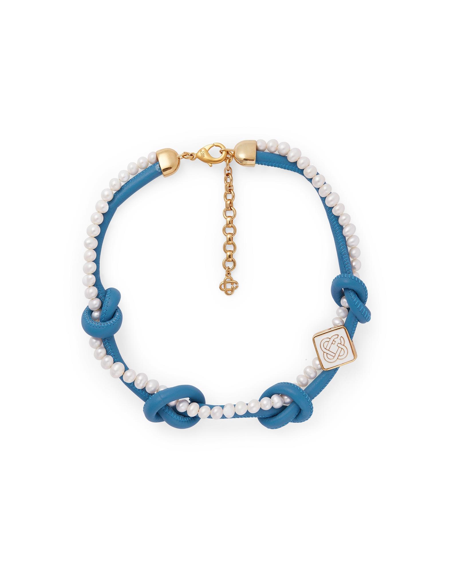 Blue Knotted Necklace by CASABLANCA