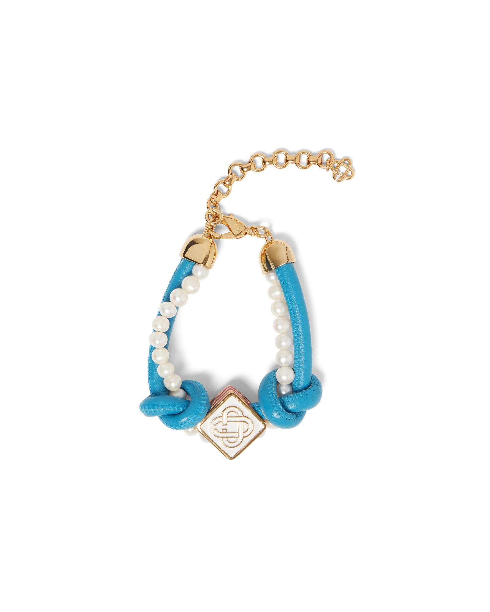 Blue Knotted Pearl Bracelet by CASABLANCA
