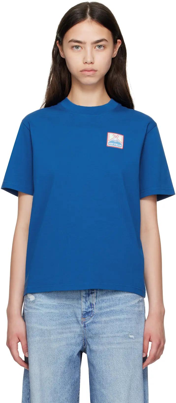 Blue Mount Fuji Rubber Patch T-shirt by CASABLANCA