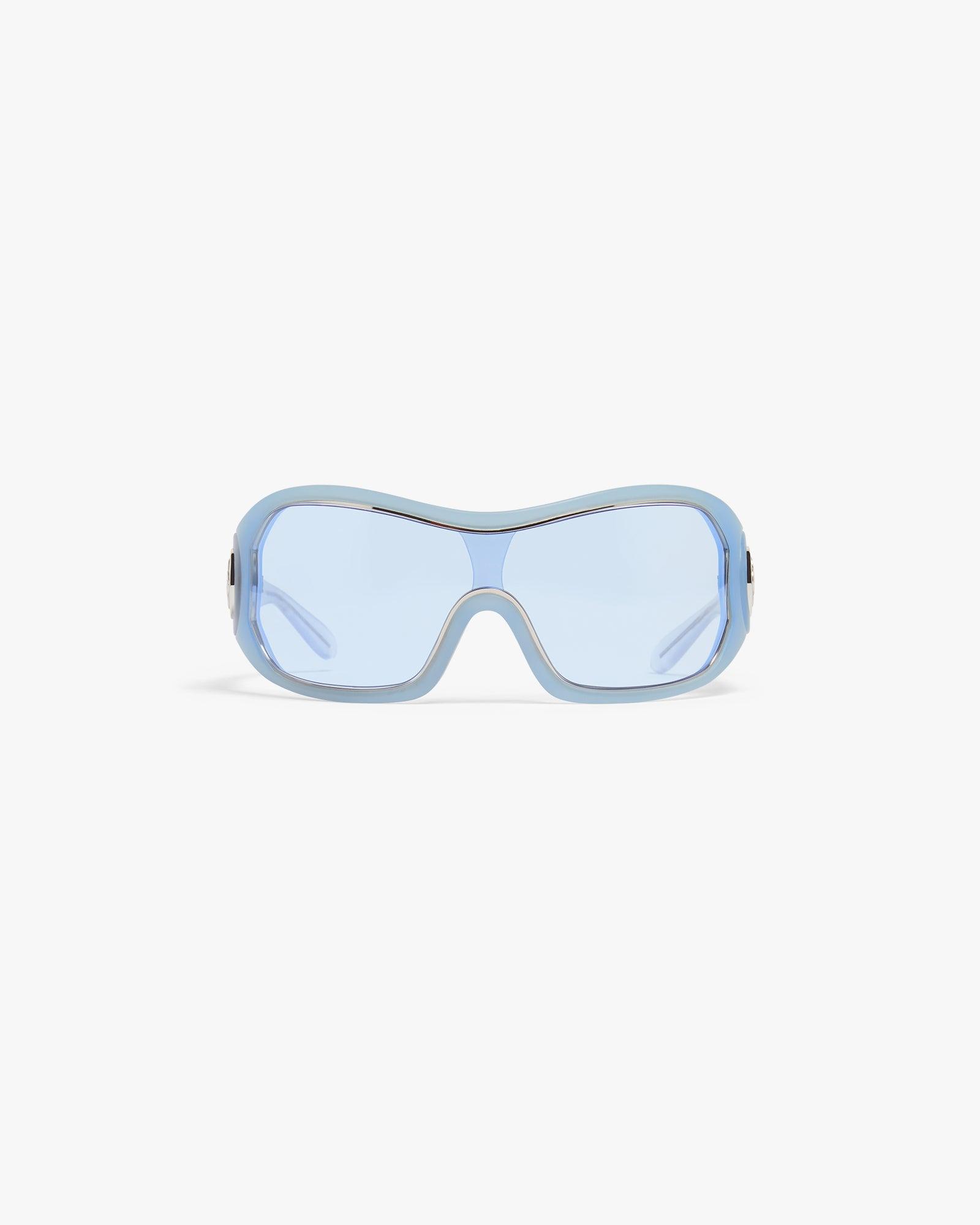 Blue Outline Shield Sunglasses by CASABLANCA