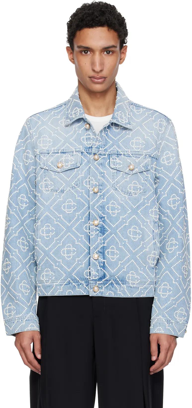 Blue Pearl Denim Jacket by CASABLANCA