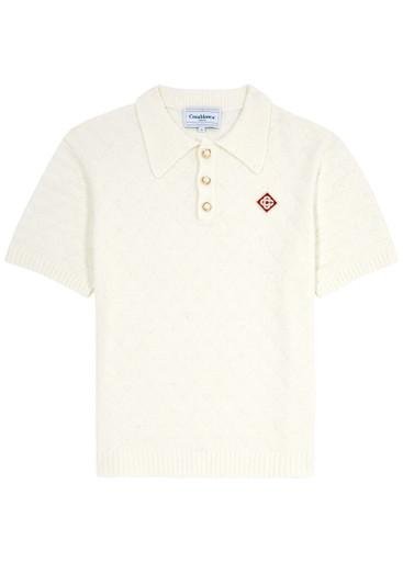 Bouclé-knit cotton-blend polo shirt by CASABLANCA