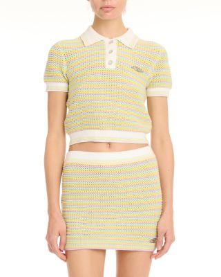 Bourgeois Stripe Polo Tee by CASABLANCA