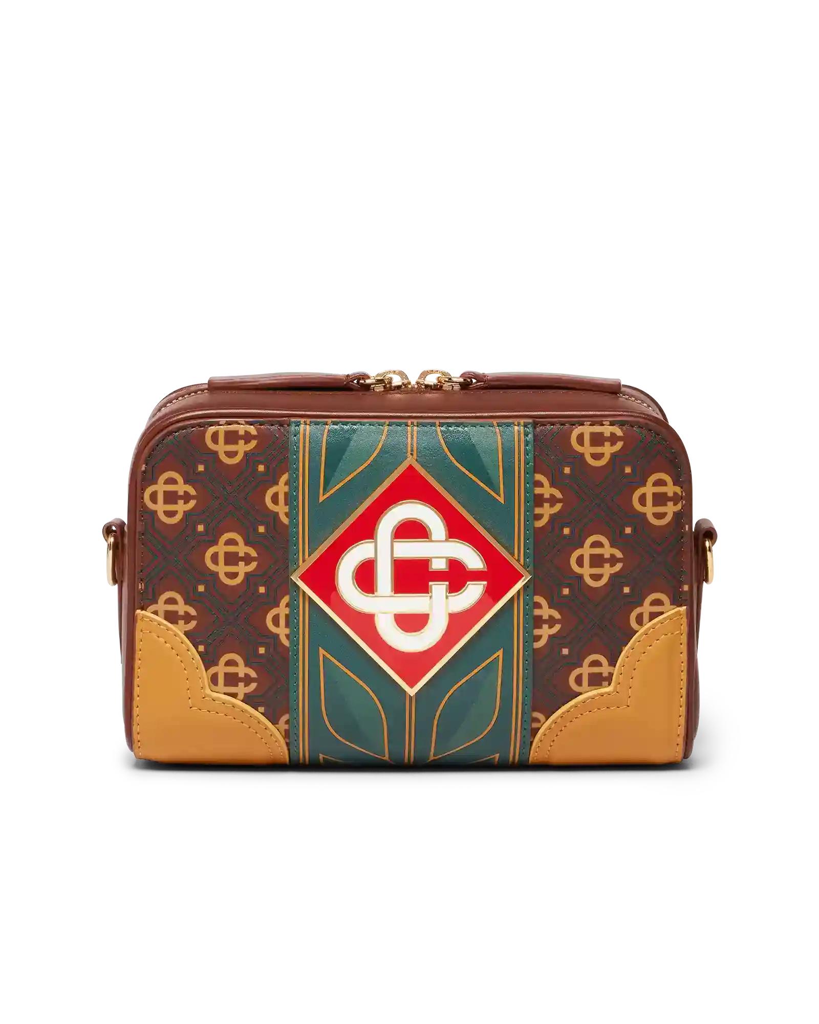 Brown Monogram Crossbody Bag by CASABLANCA