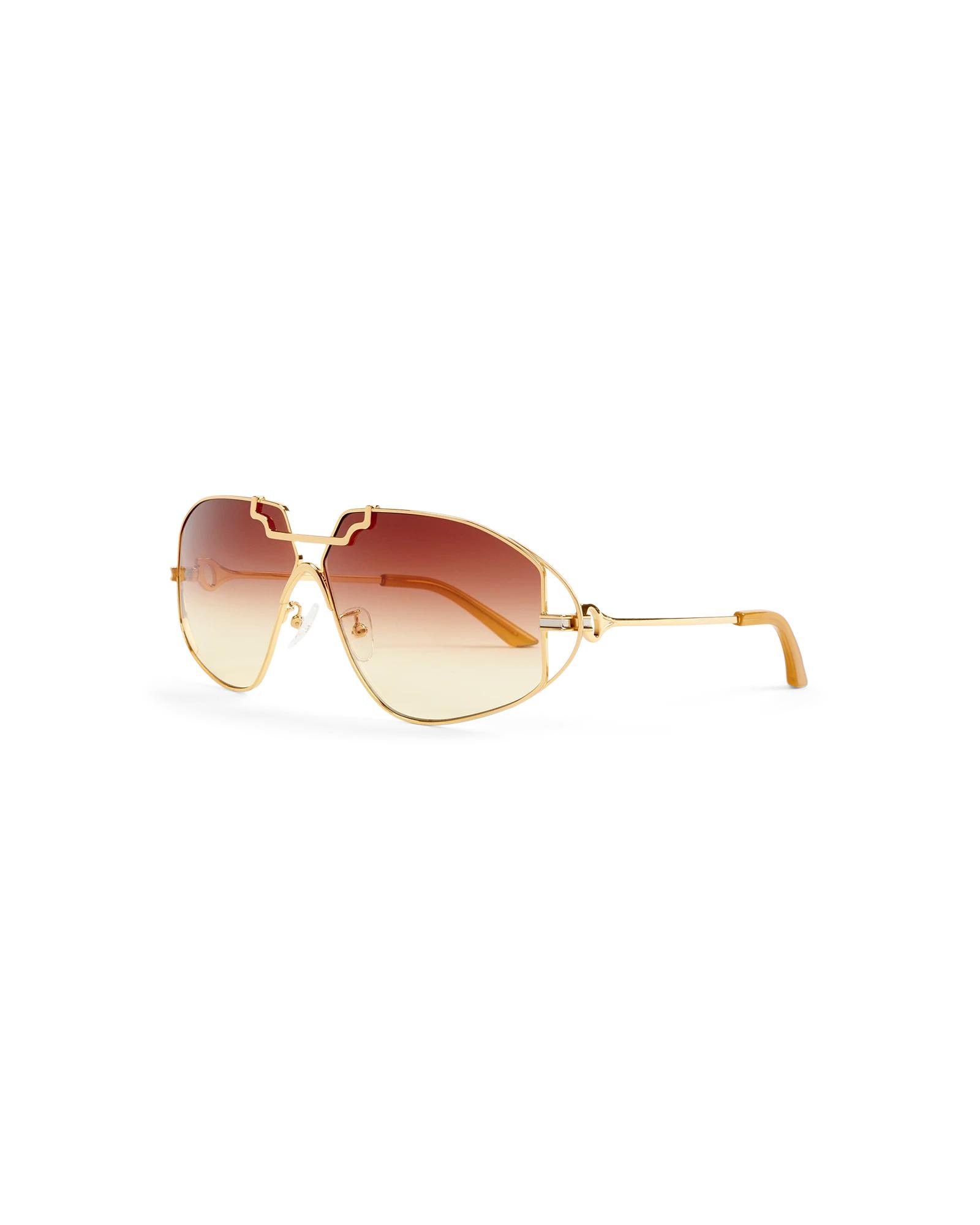 Brown &amp; Gold The Avenida Sunglasses by CASABLANCA
