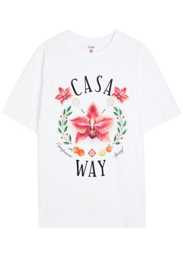 CASA WAY Orchid printed cotton T-shirt by CASABLANCA