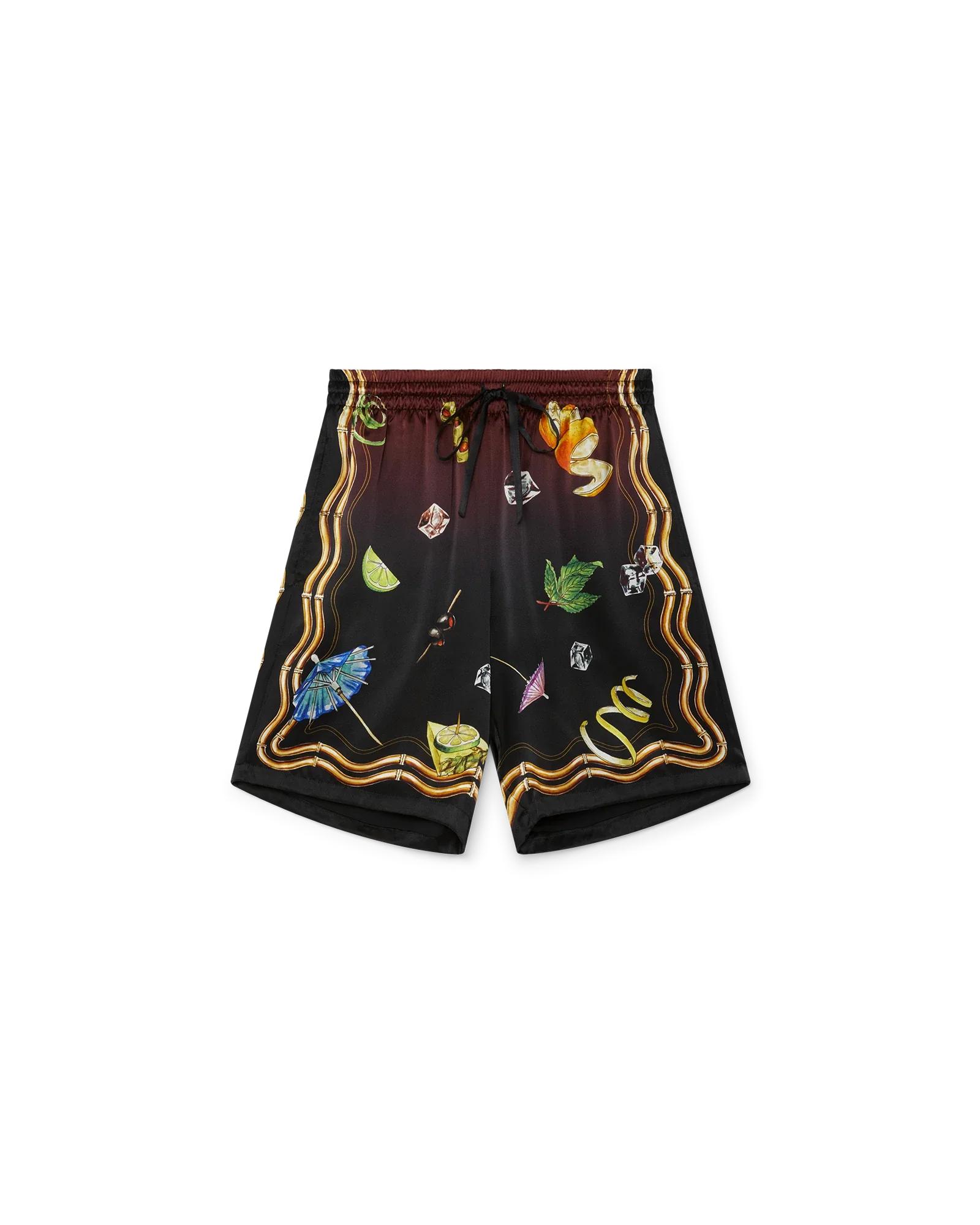 Casa Club Sunset Silk Shorts by CASABLANCA