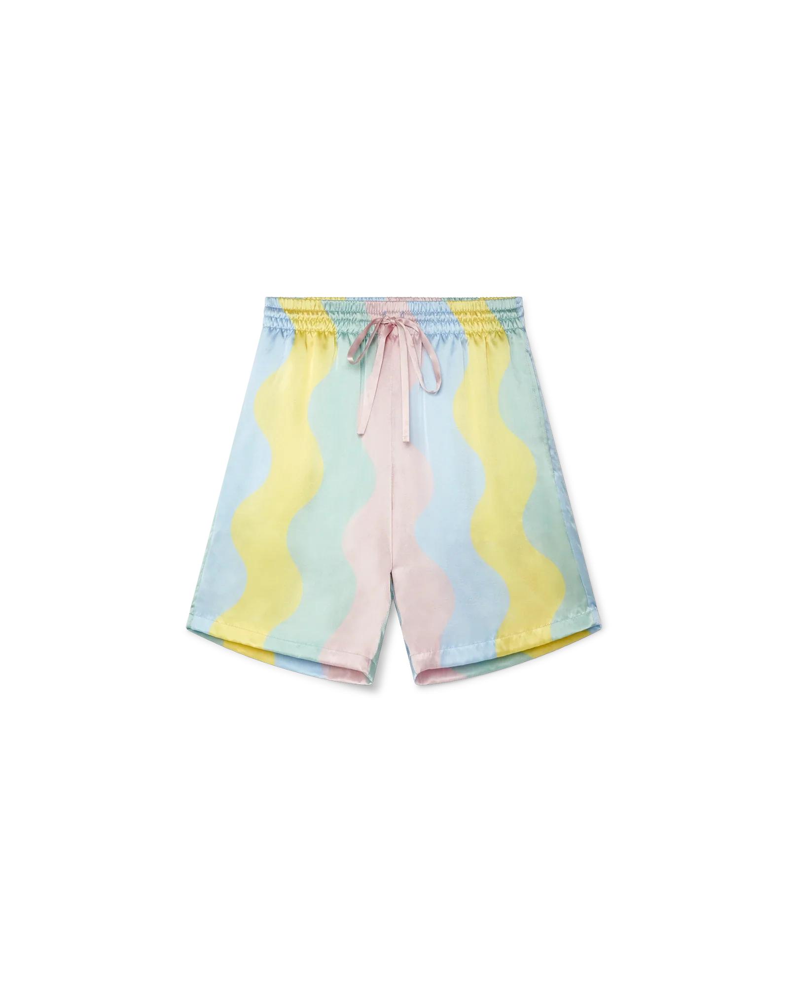 Casa Shell Wave Silk Shorts by CASABLANCA