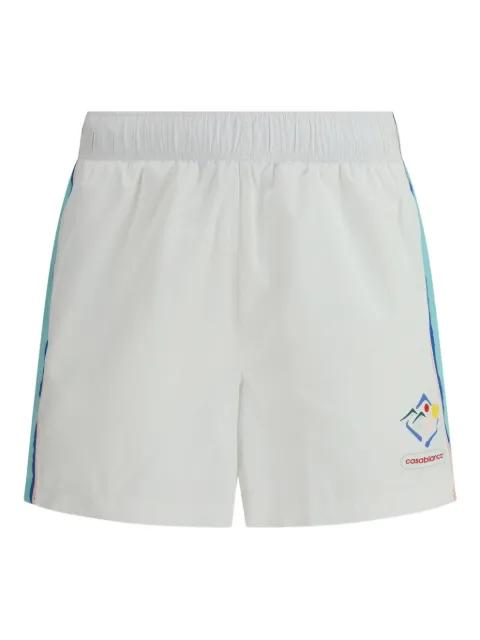 Casa Sportif graphic-panel windbreaker shorts by CASABLANCA
