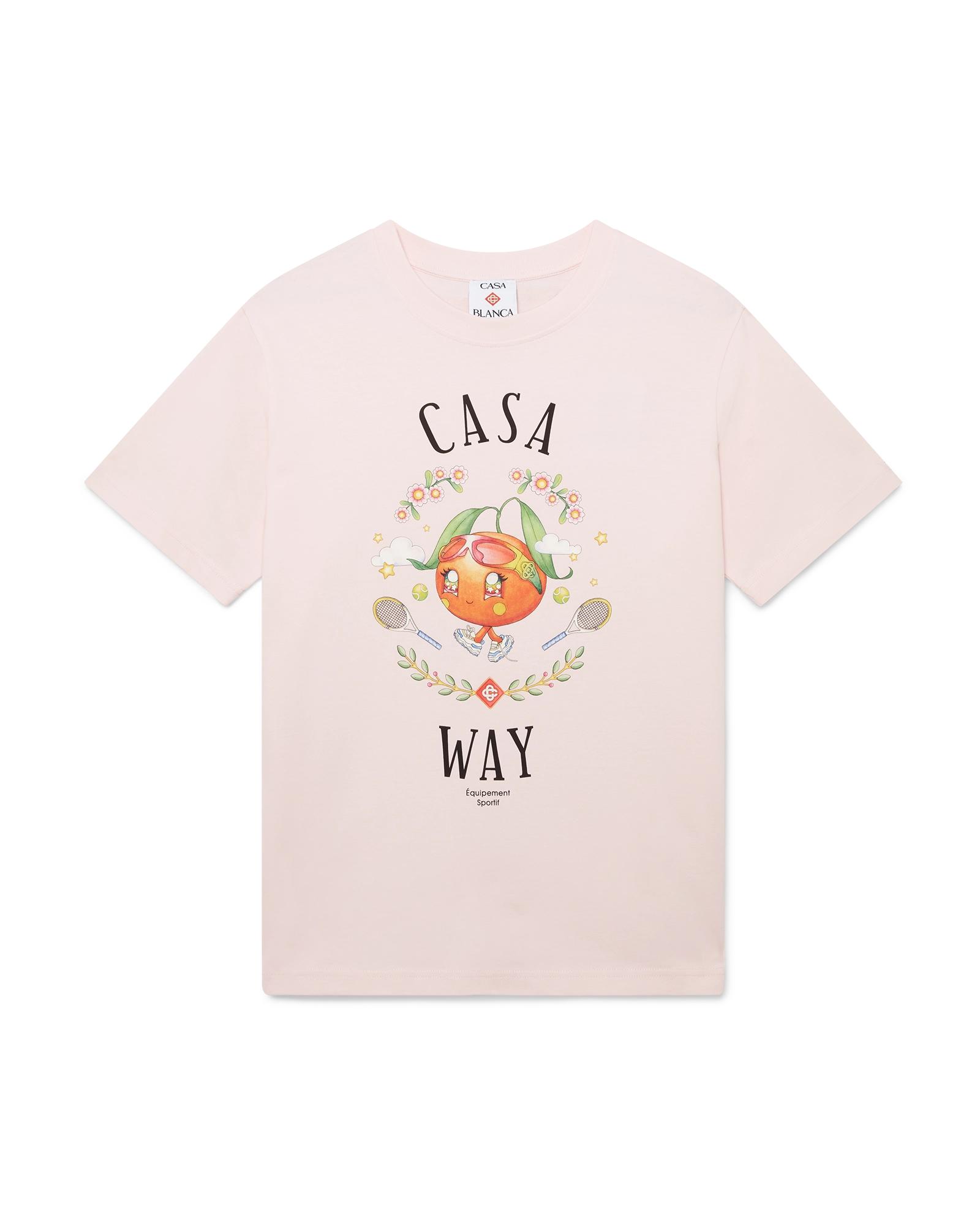Casa Way Orange Mascot Short Sleeve T-Shirt by CASABLANCA