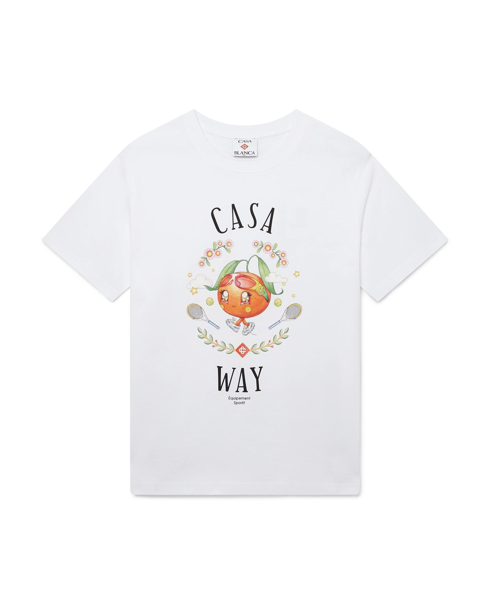 Casa Way Orange Mascot Short Sleeve T-Shirt by CASABLANCA
