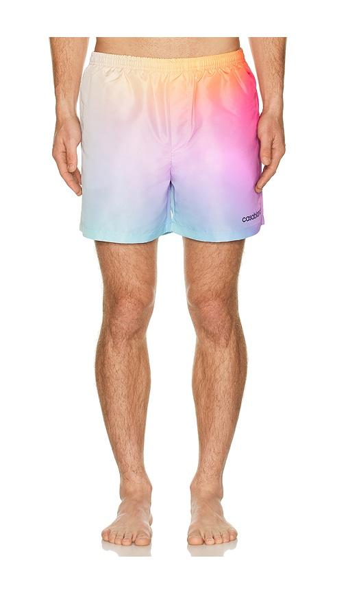 Casablanca Gradient Printed Swim Shorts in Pink by CASABLANCA