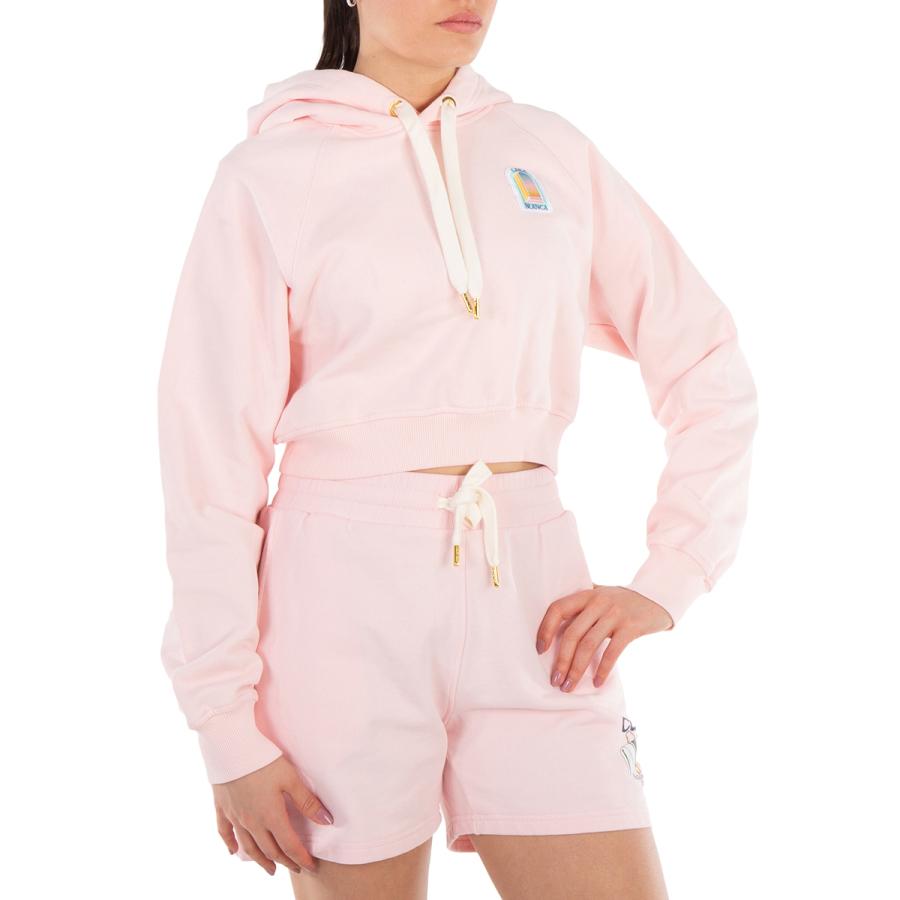 Casablanca Ladies Logo Patch Cropped Sweatshirt by CASABLANCA