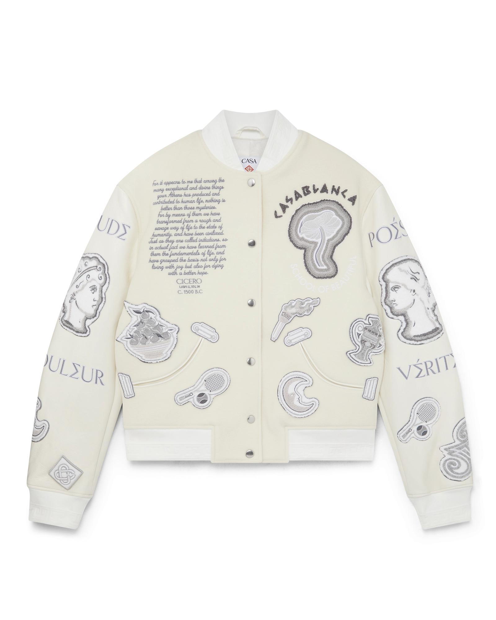 Chenille Patchwork Bomber Jacket by CASABLANCA
