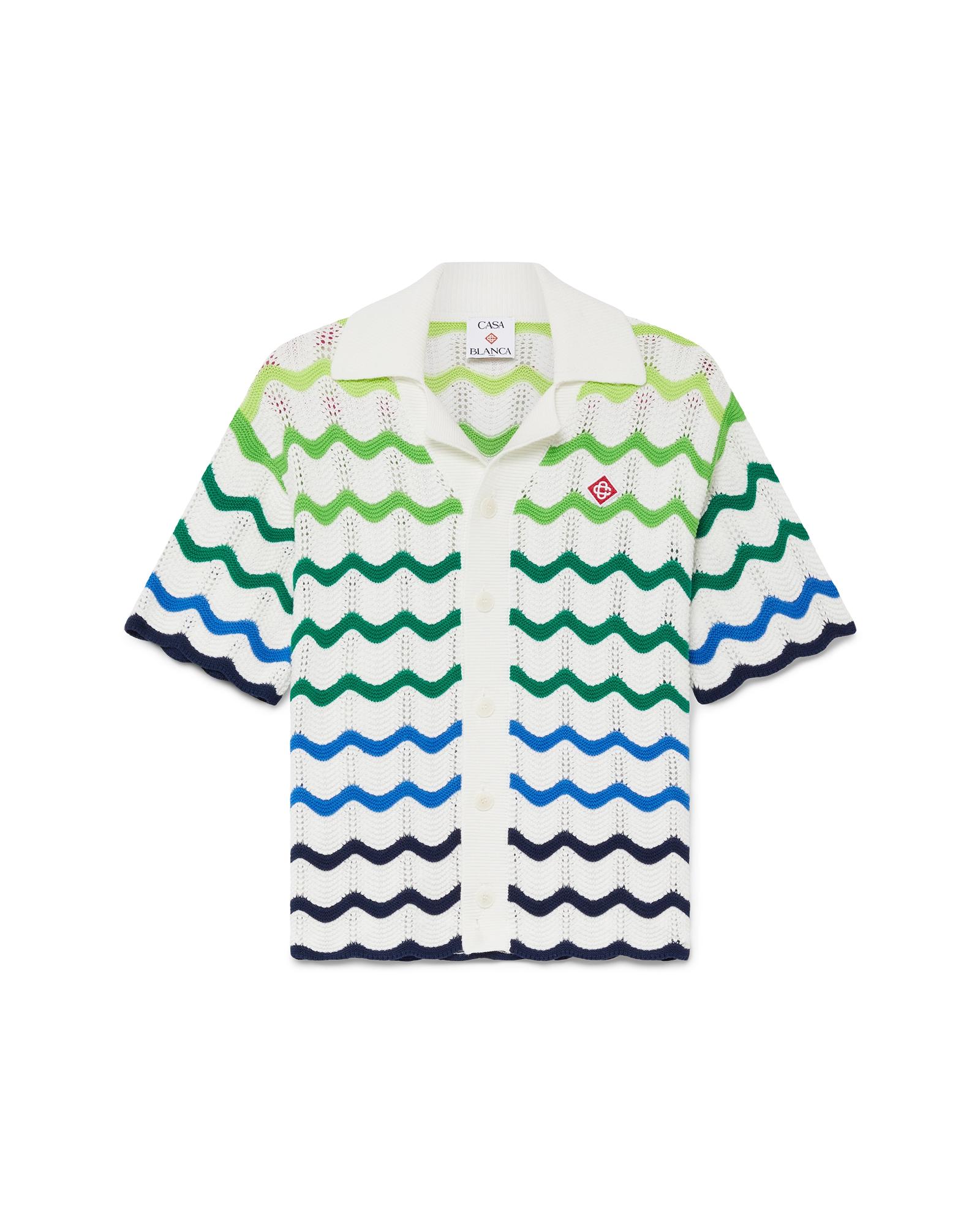 Children's Gradient Wave Short Sleeve Knit Shirt by CASABLANCA