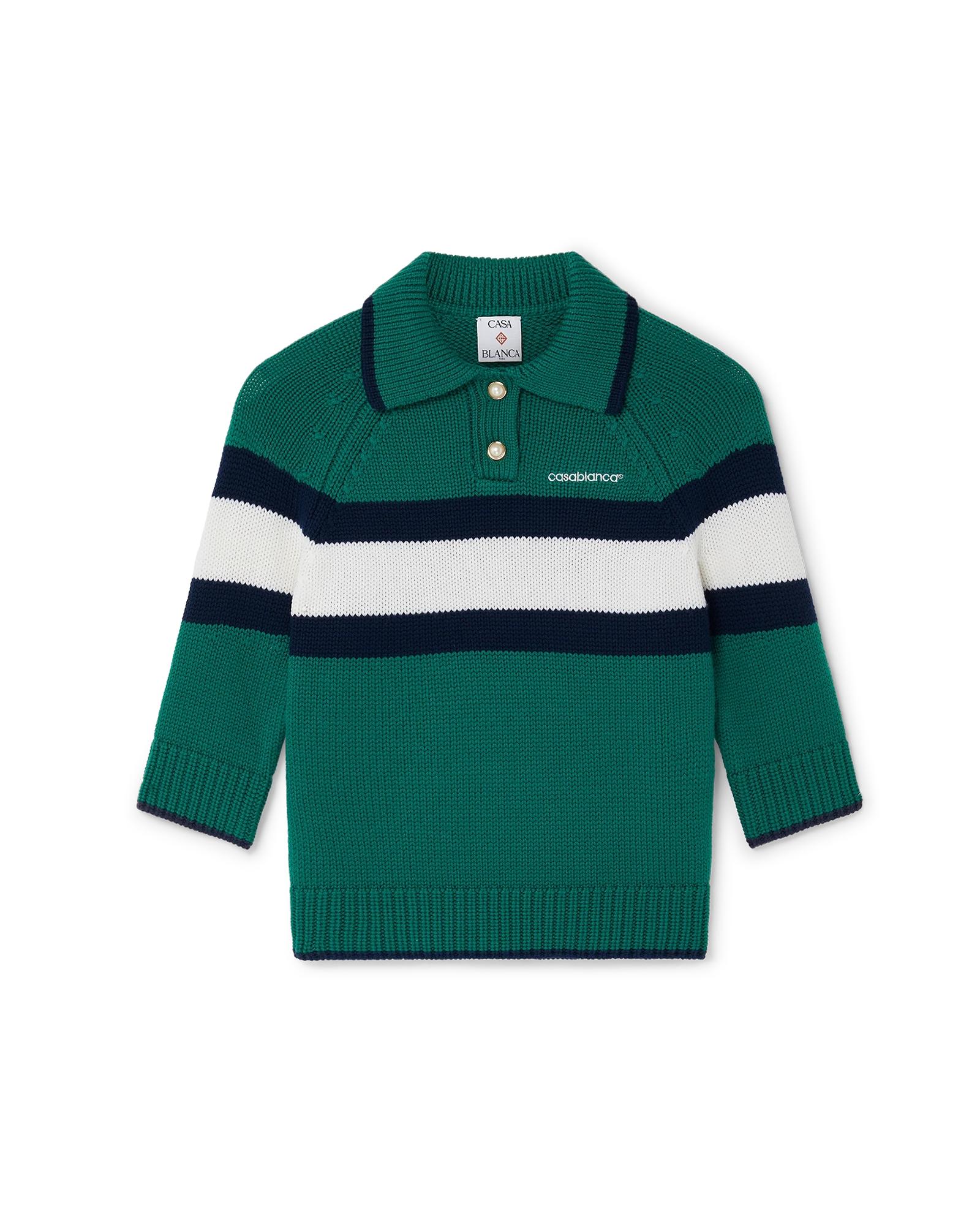 Colourblock Polo Shirt by CASABLANCA