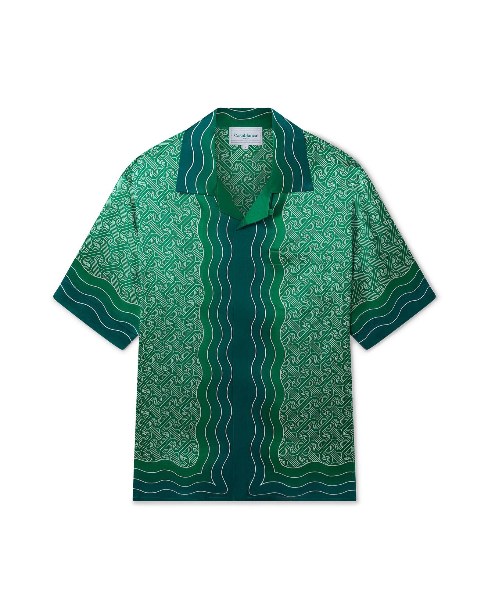 Column Monogram Silk Shirt by CASABLANCA