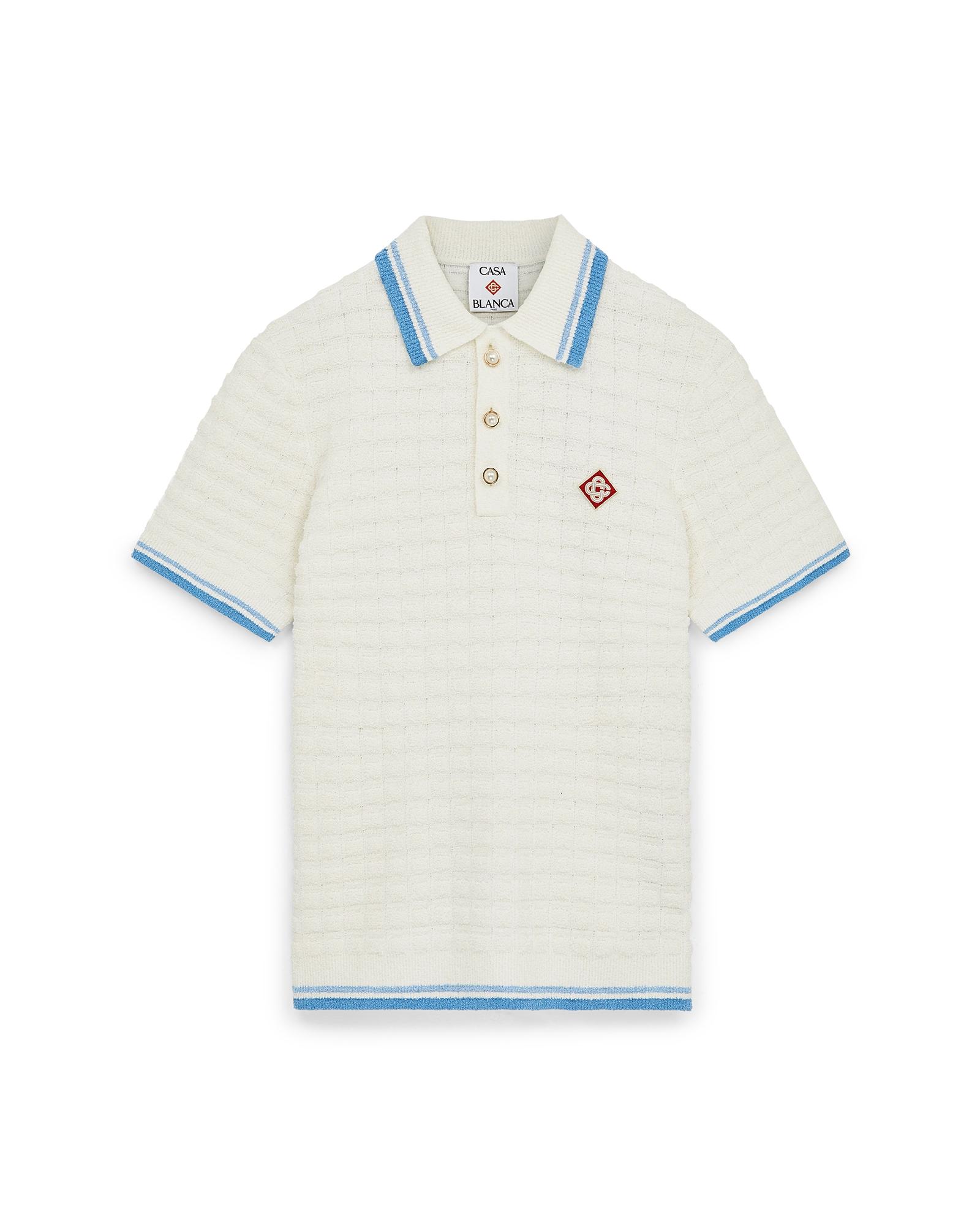 Cotton Boucle Polo Shirt by CASABLANCA
