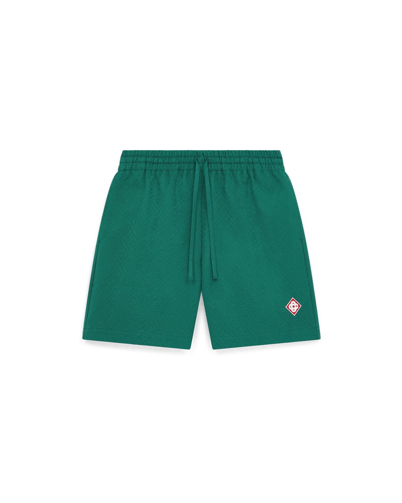 Cotton Monogram Jacquard Shorts by CASABLANCA