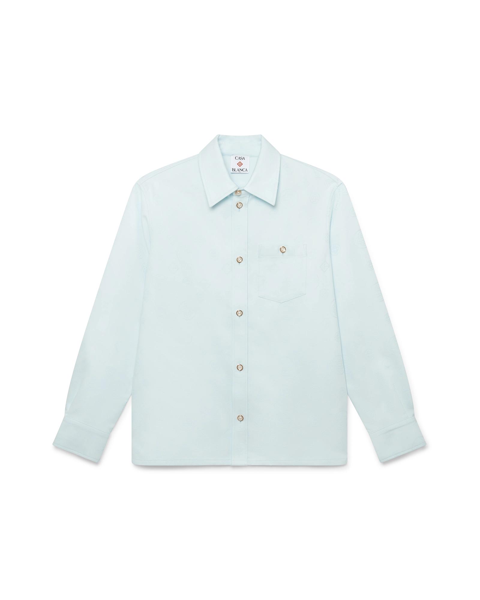 Cotton Monogram Long Sleeve Shirt by CASABLANCA