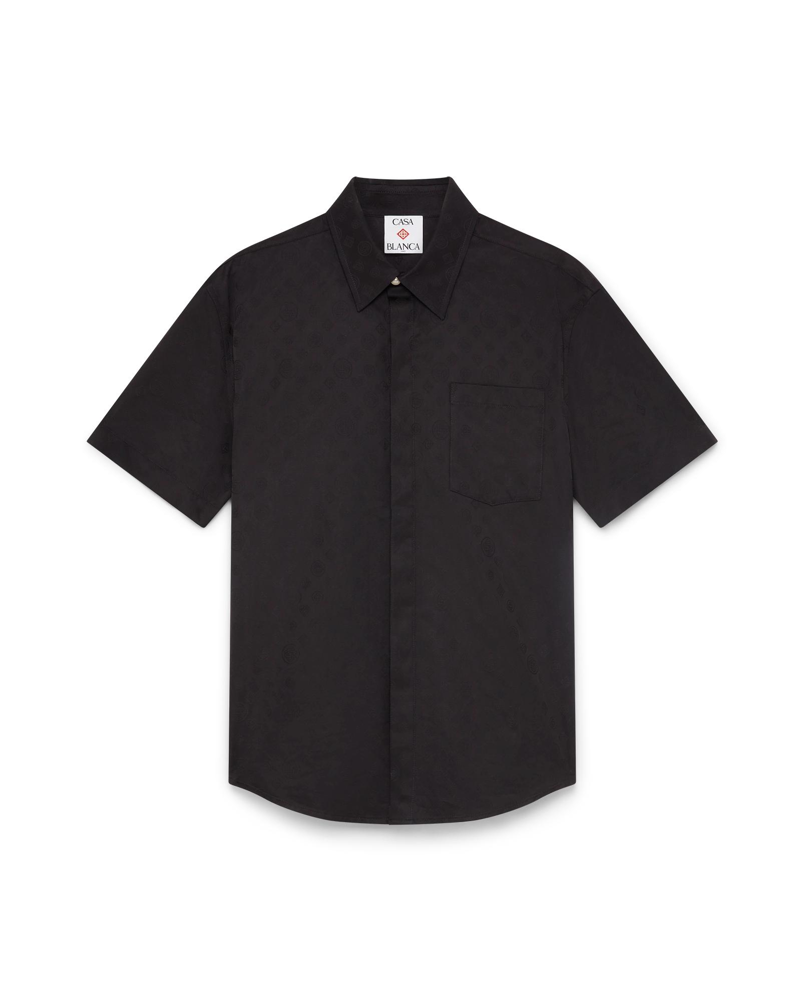 Cotton Monogram Short Sleeve Shirt by CASABLANCA
