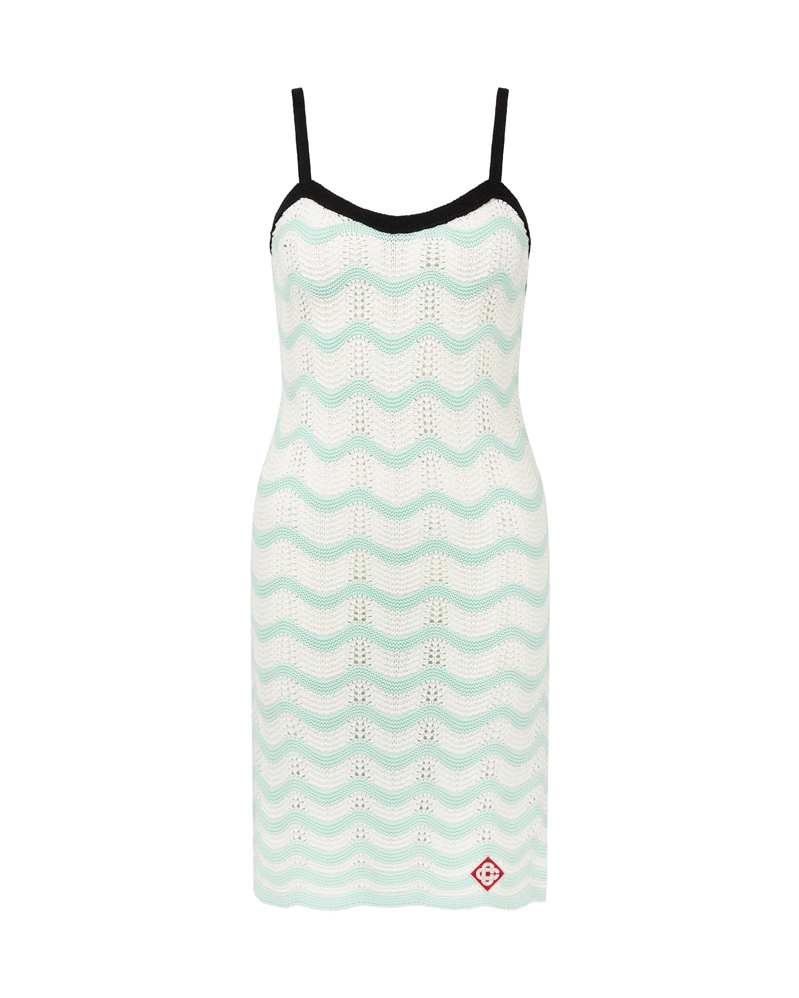 Cotton Wave Crochet Mini Dress by CASABLANCA