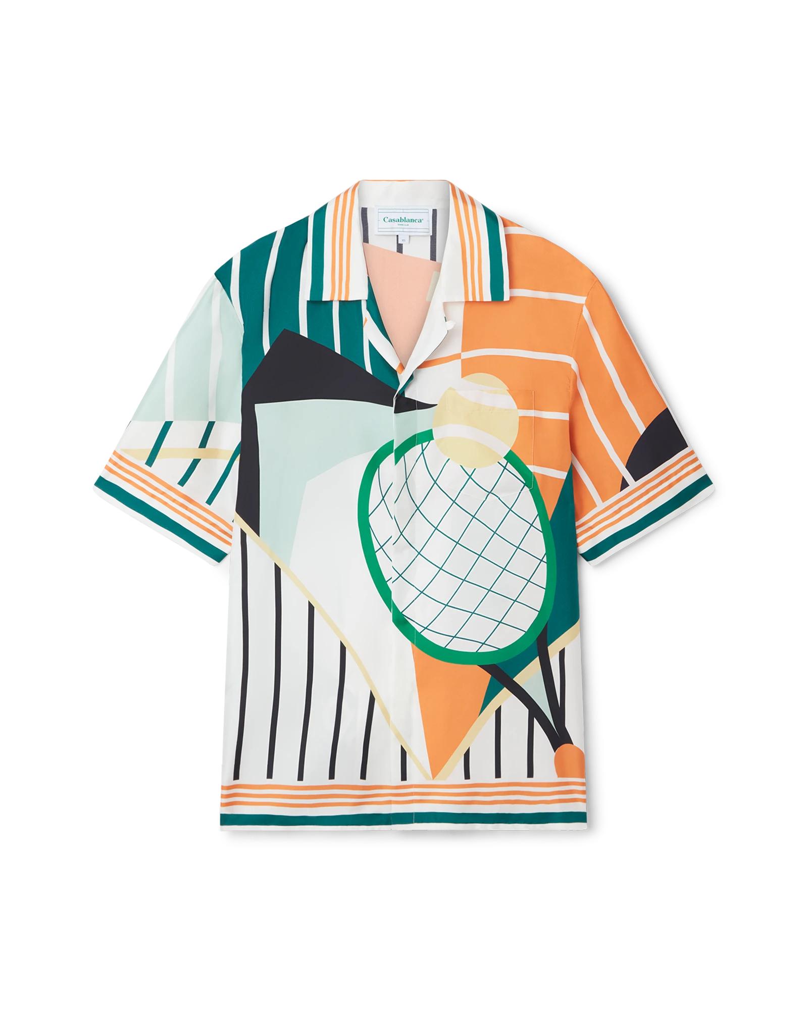Court Abstrait Short Sleeve Silk Shirt by CASABLANCA
