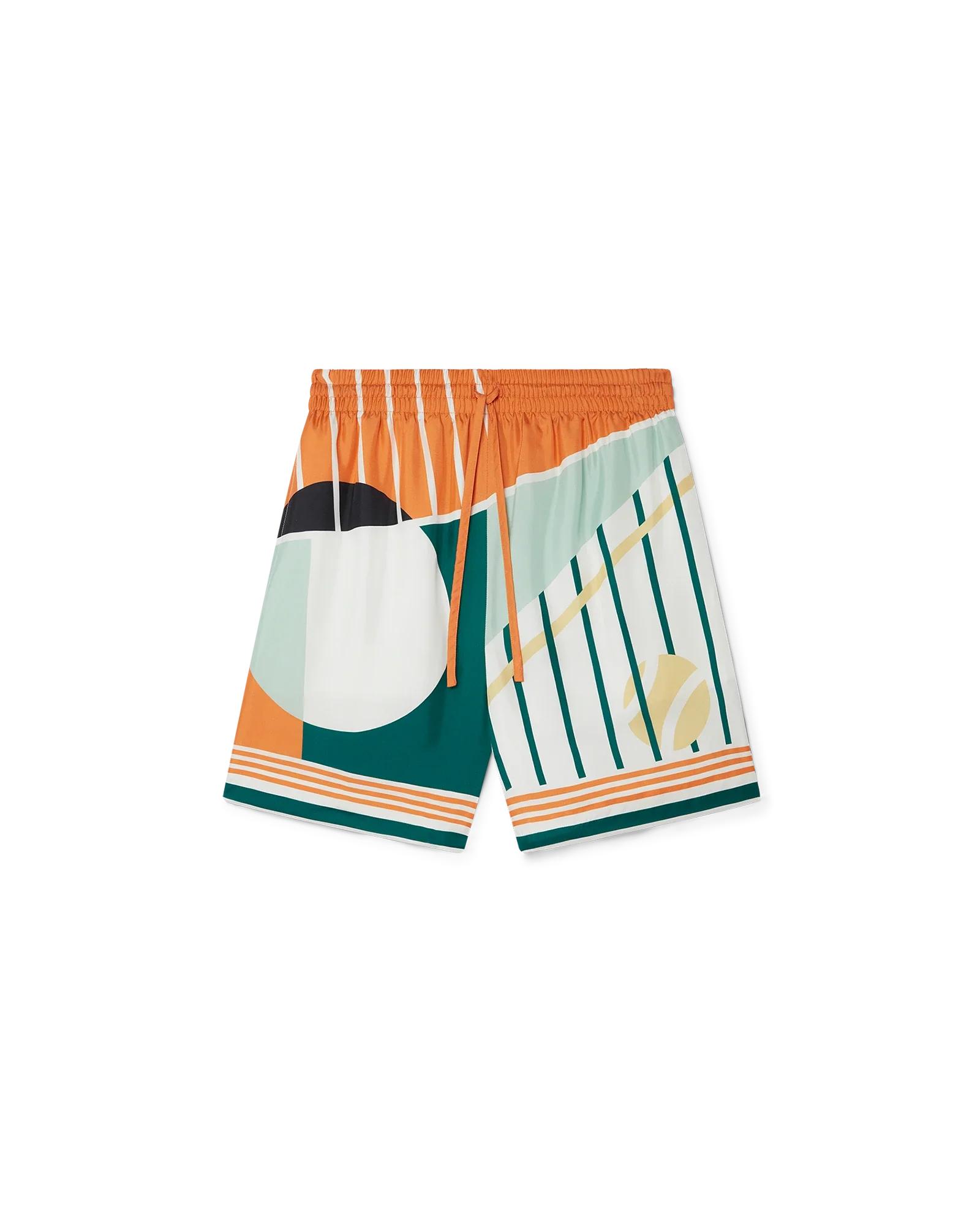 Court Abstrait Silk Shorts by CASABLANCA