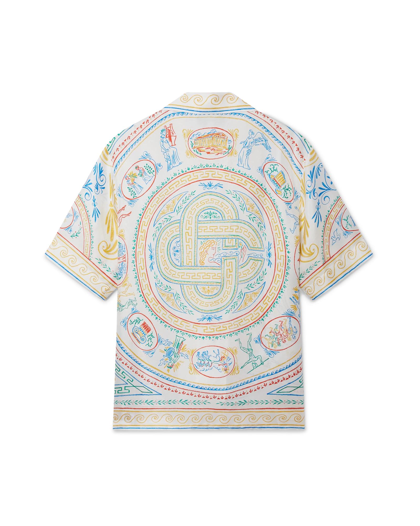 Crayon Vase Short Sleeve Silk Shirt by CASABLANCA