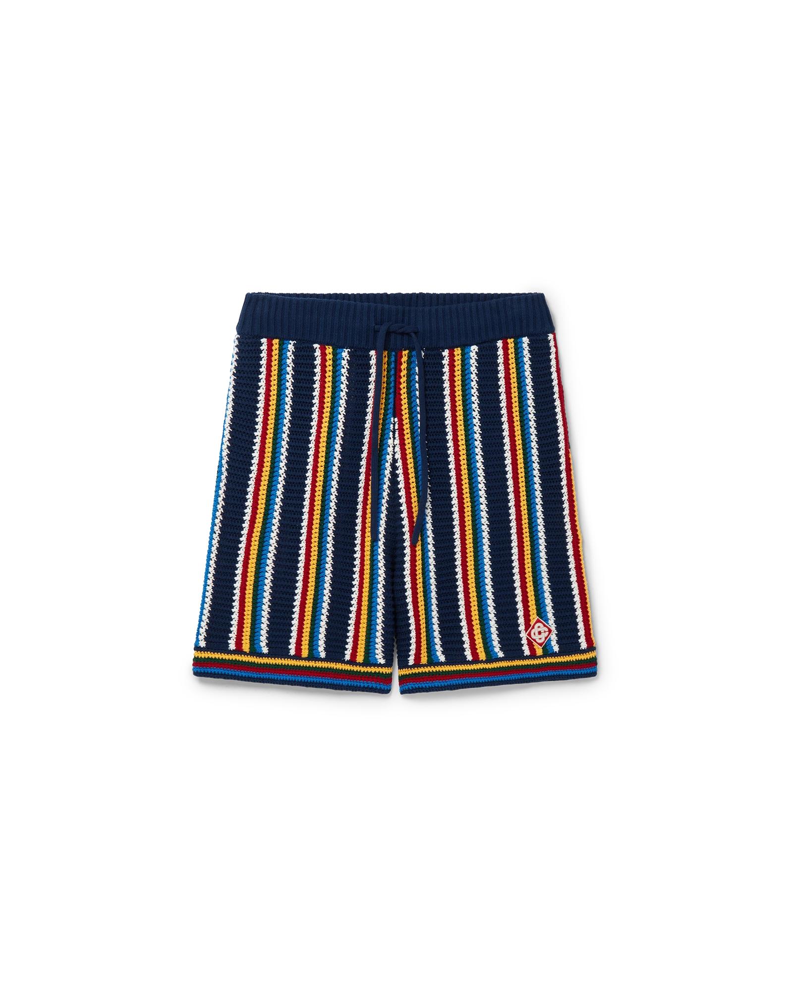 Crochet Stripe Shorts by CASABLANCA
