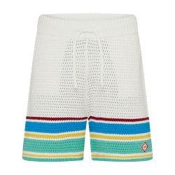 Crochet effect tennis shorts by CASABLANCA