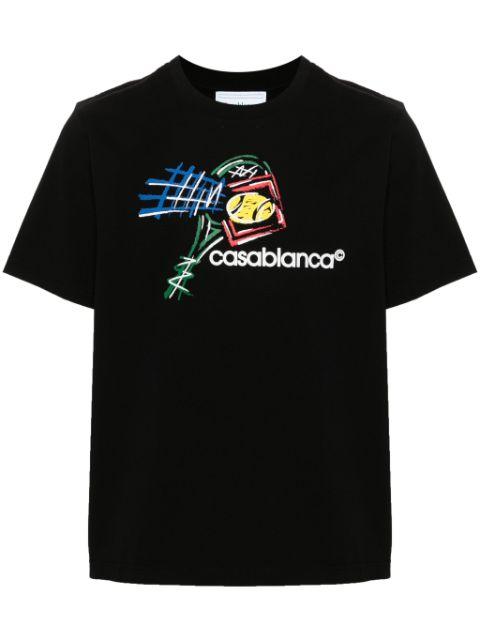 Croquis De Tennis logo-print T-shirt by CASABLANCA