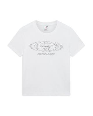 Crystal Warped Logo Tee by CASABLANCA