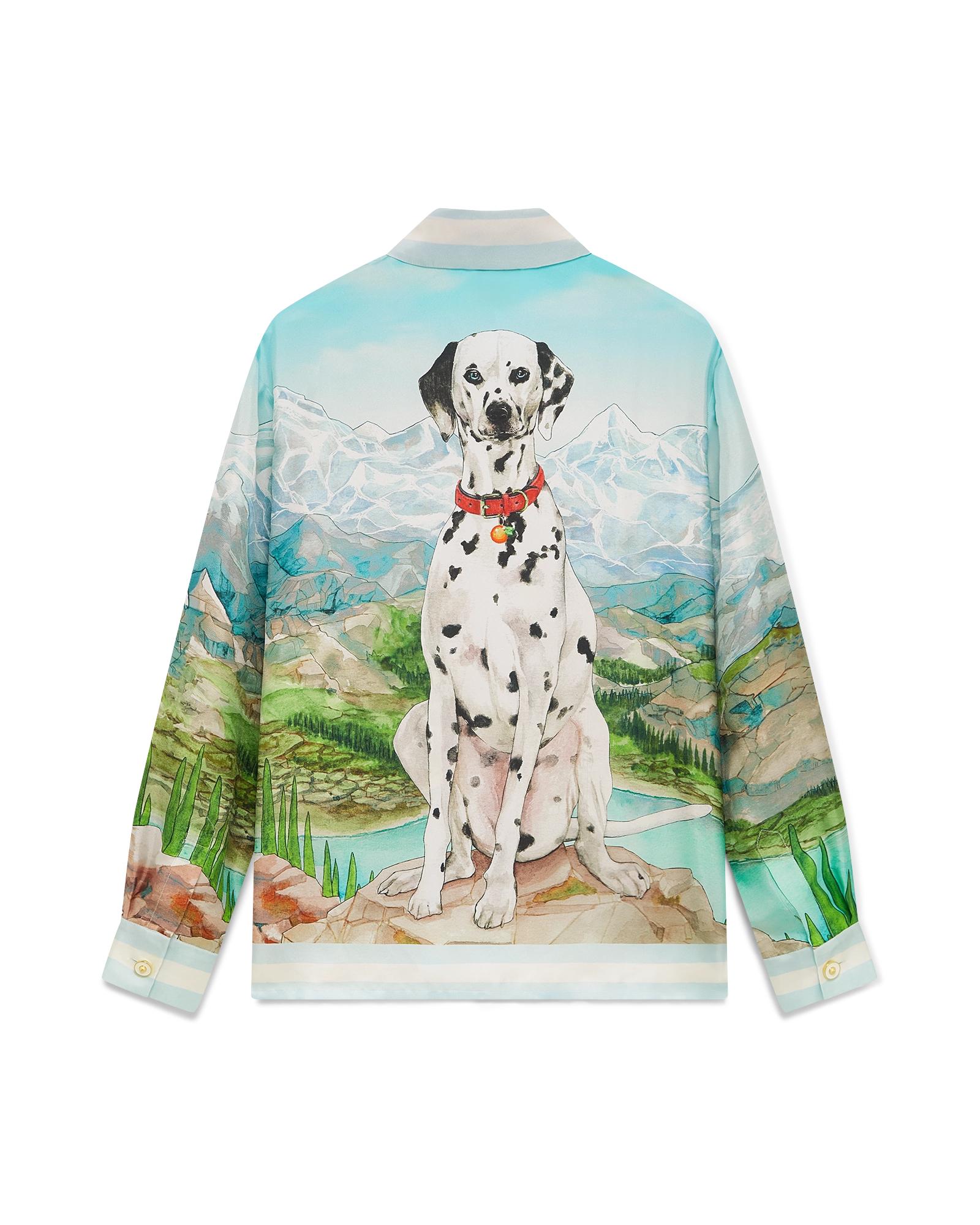 Dalmatian A La Montange Long Sleeve Silk Shirt by CASABLANCA