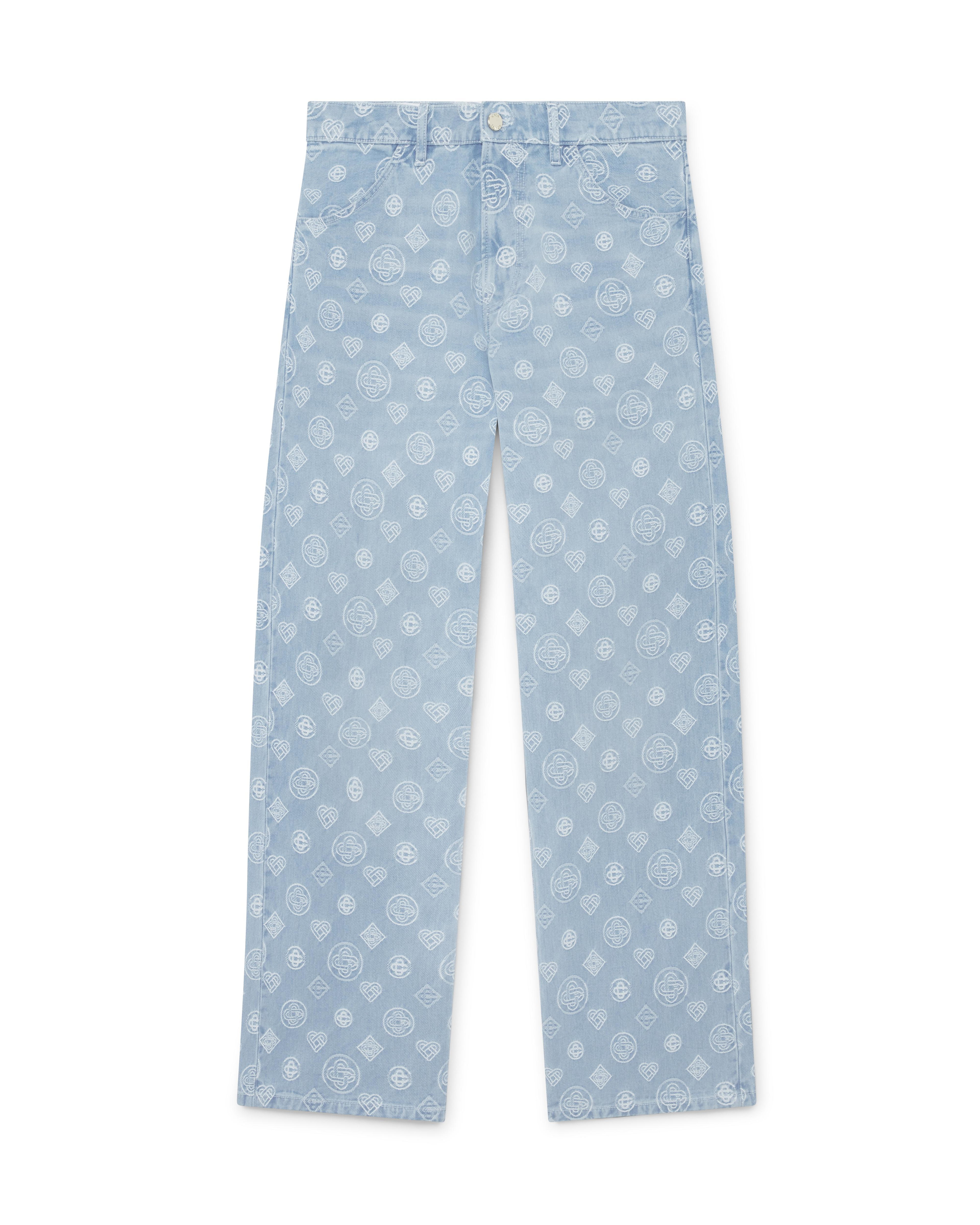 Denim Monogram Relaxed Fit Jeans by CASABLANCA