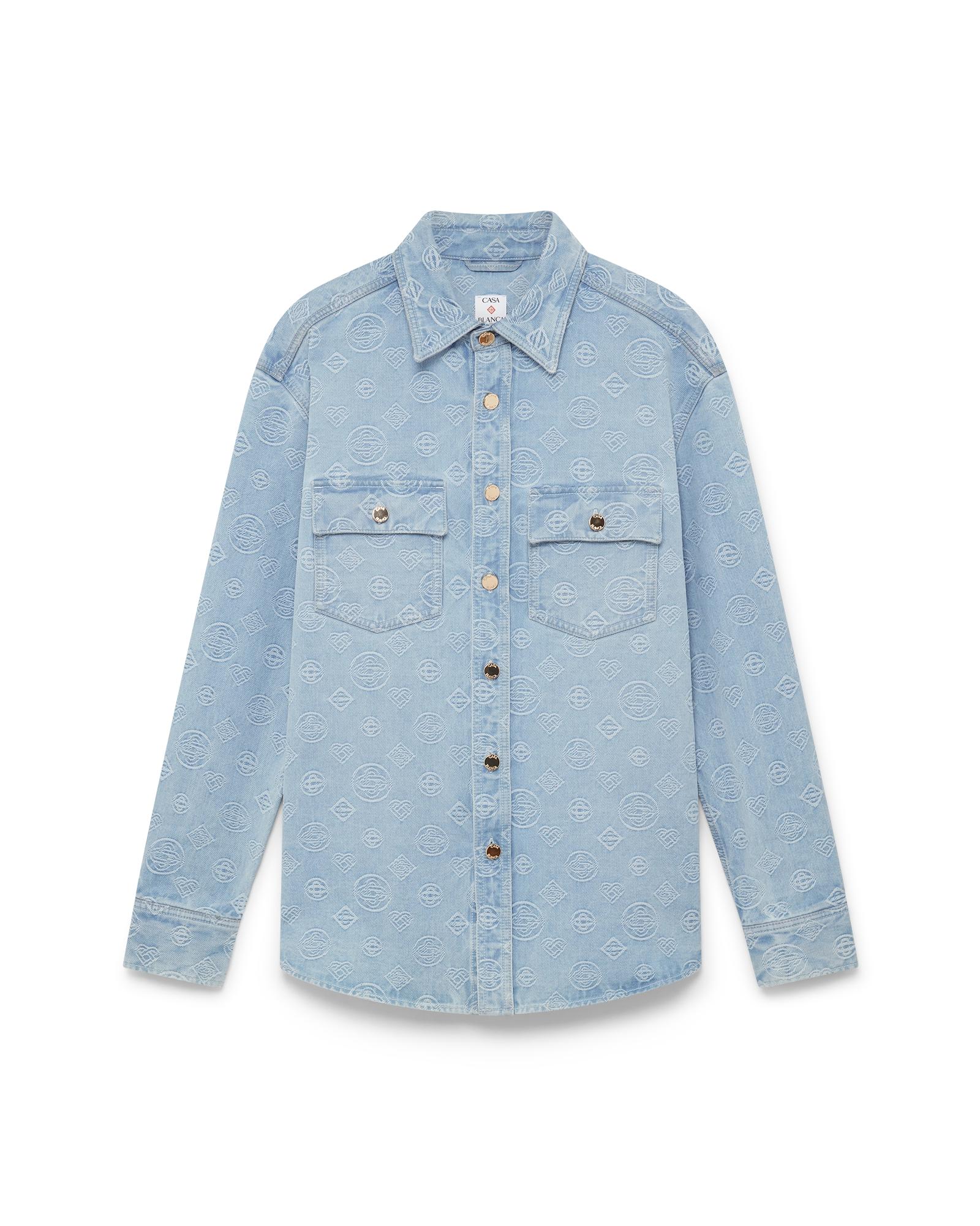Denim Monogram Shirt by CASABLANCA