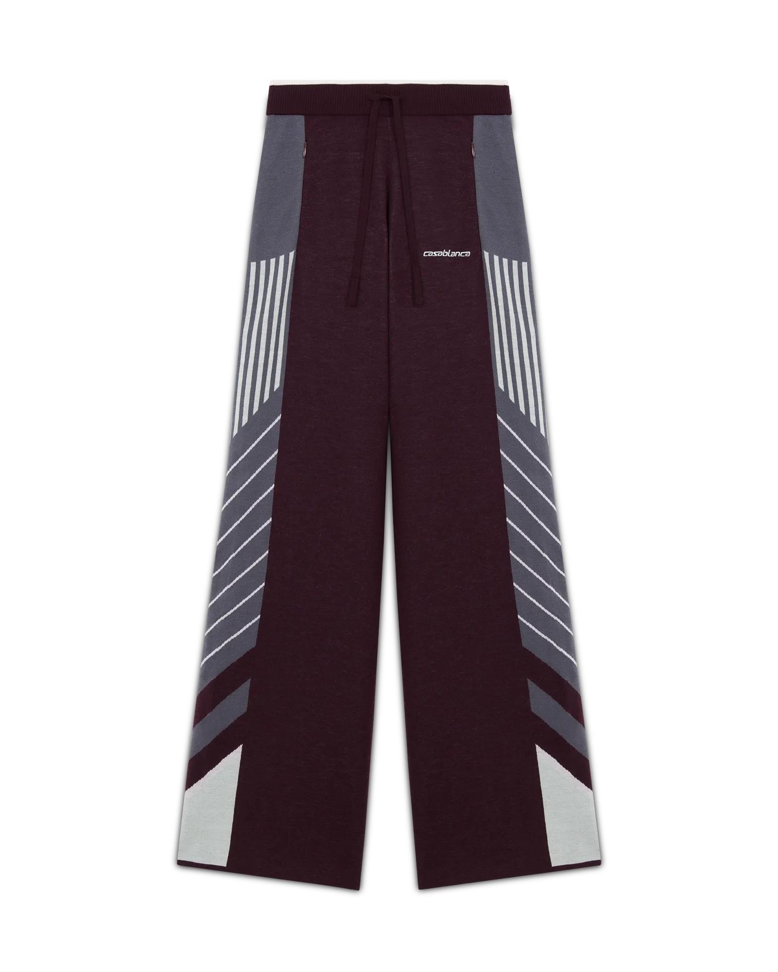 Diagonal Tennis Merino Trousers by CASABLANCA