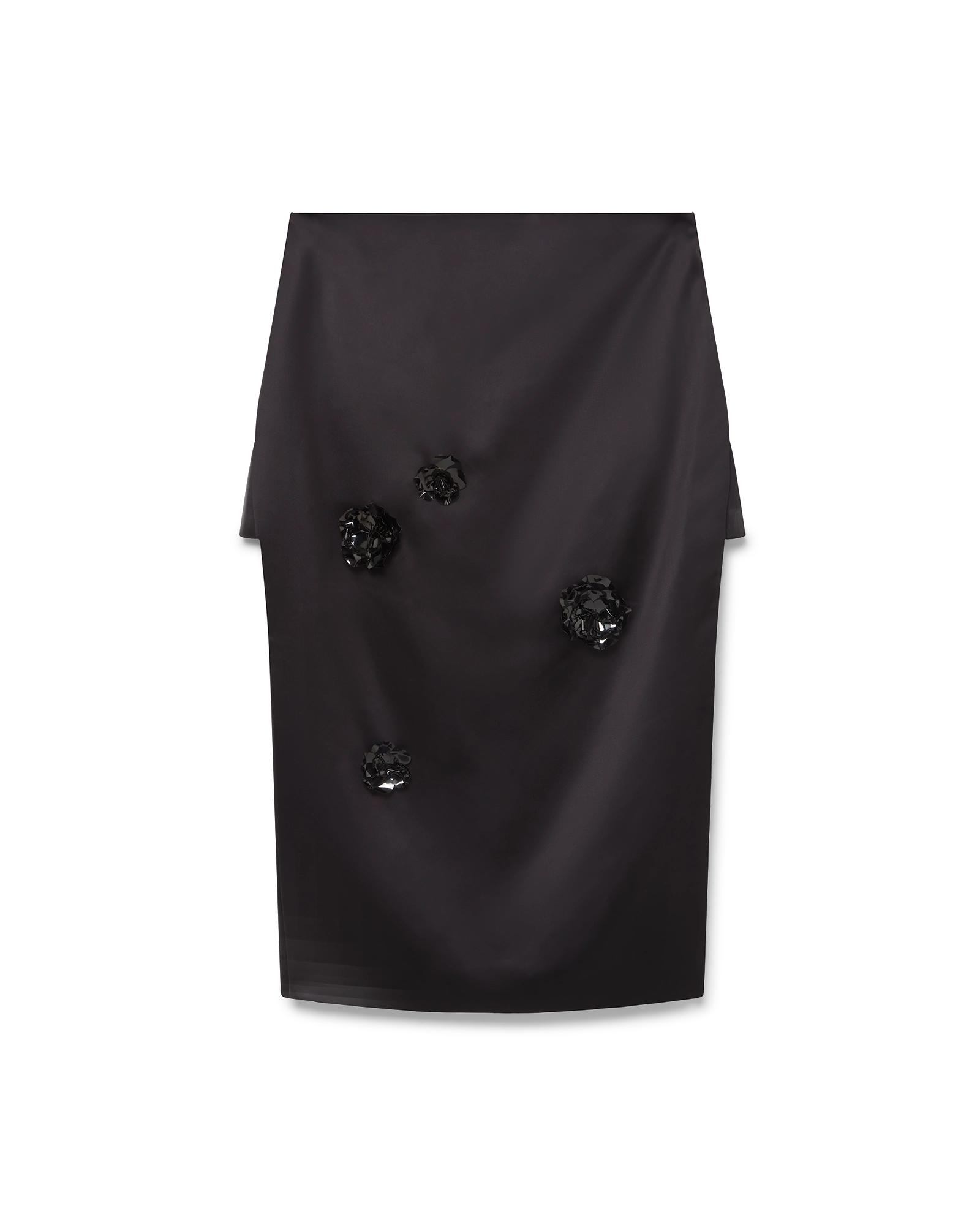 Duchesse Satin Midi Skirt by CASABLANCA