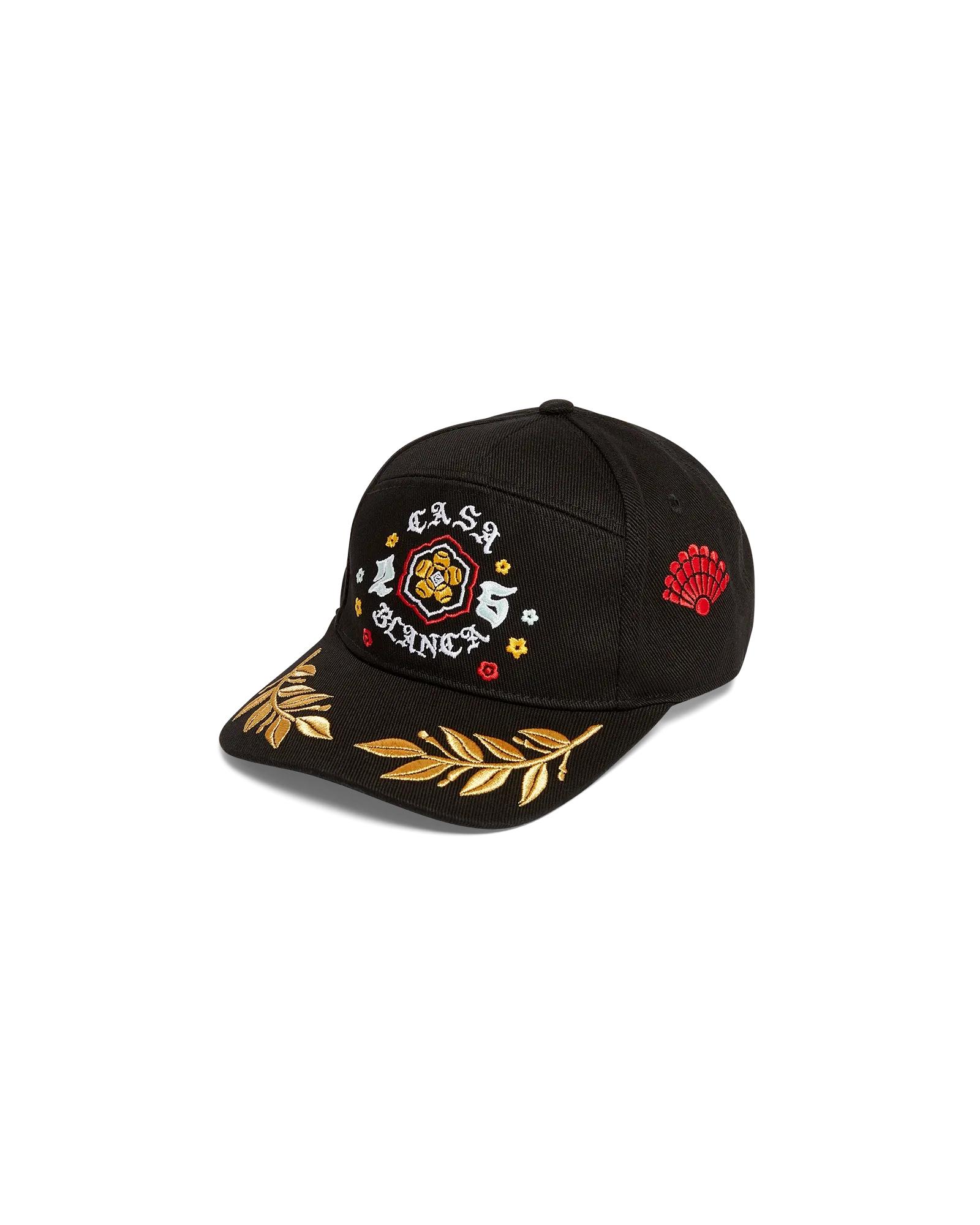 Emblem Laurel Embroidered Cap by CASABLANCA