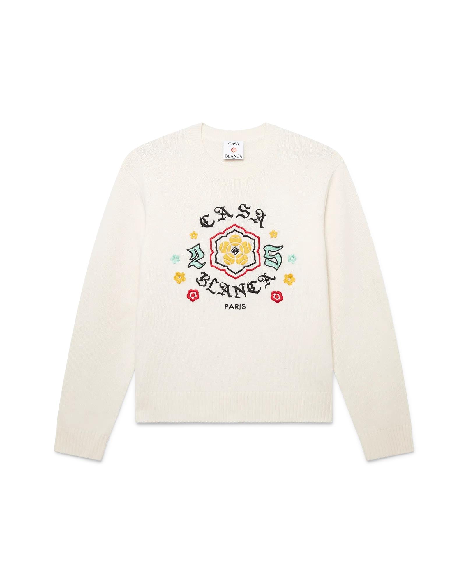 Emblem Merino Knit Crew Neck by CASABLANCA
