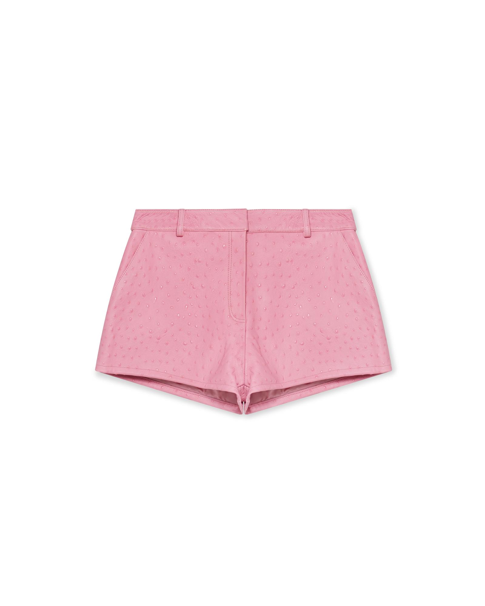 Embossed Leather Mini Shorts by CASABLANCA