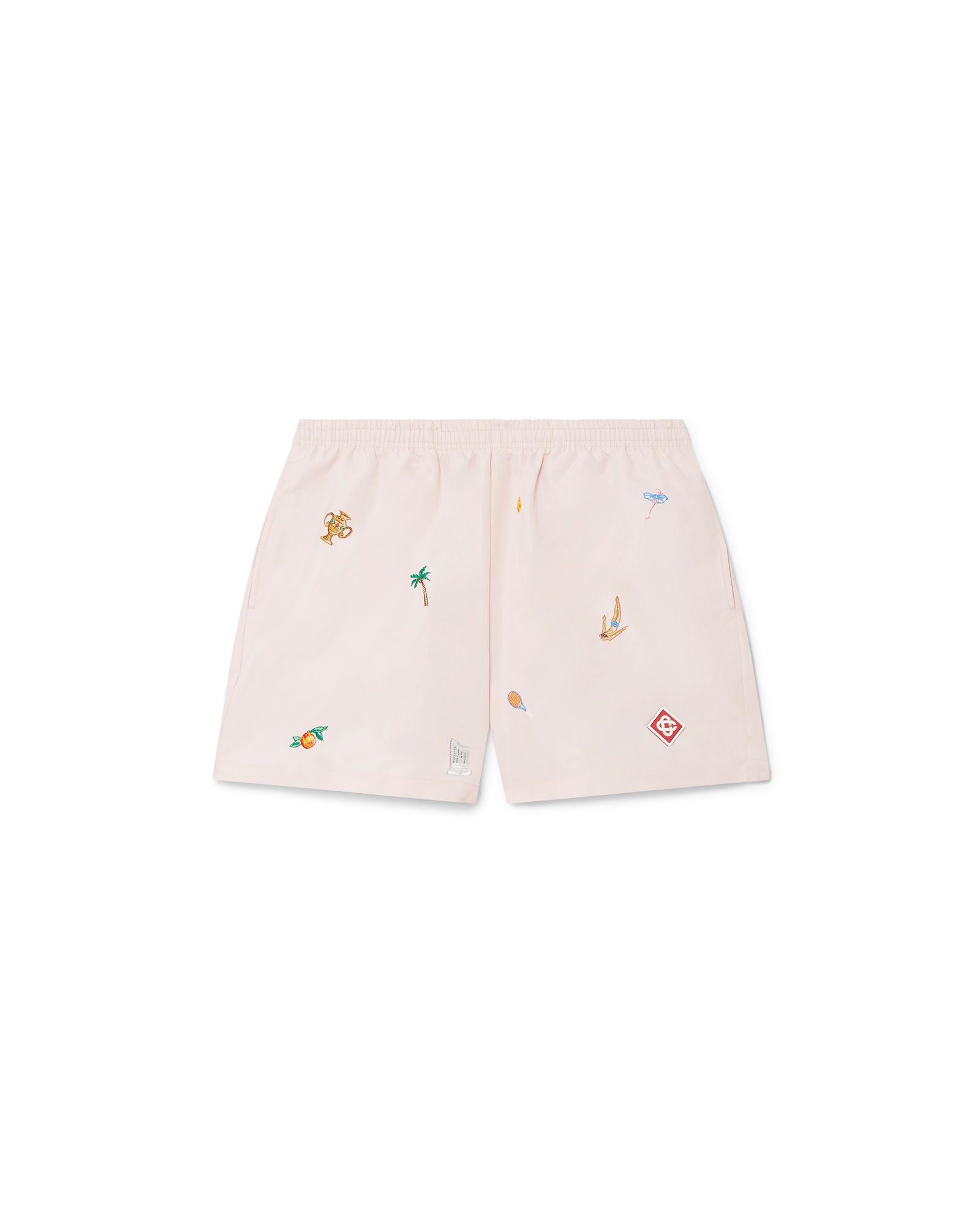 Embroidered Motif Swim Shorts by CASABLANCA