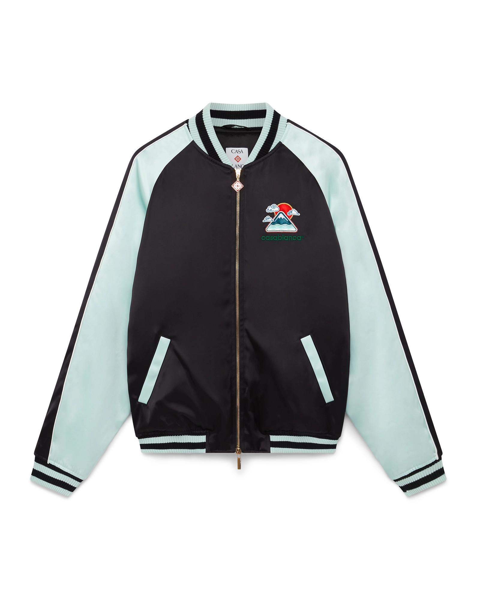 Embroidered Satin Bomber Jacket by CASABLANCA