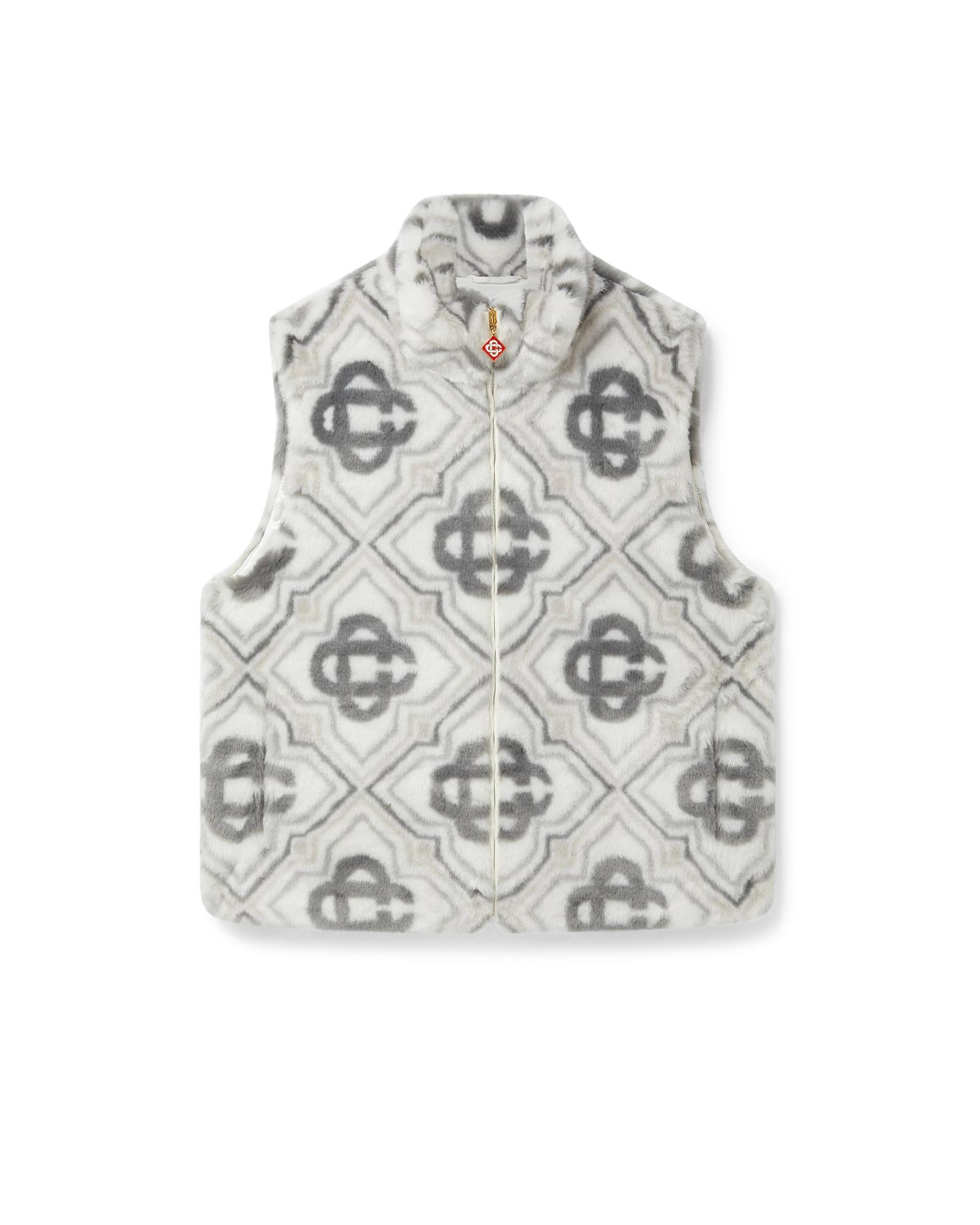 Faux Fur Monogram Gilet by CASABLANCA
