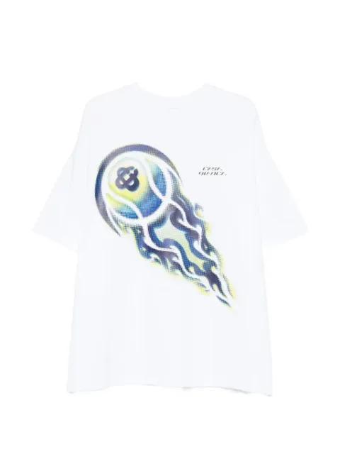 Flaming Tennis Ball graphic-print T-shirt by CASABLANCA