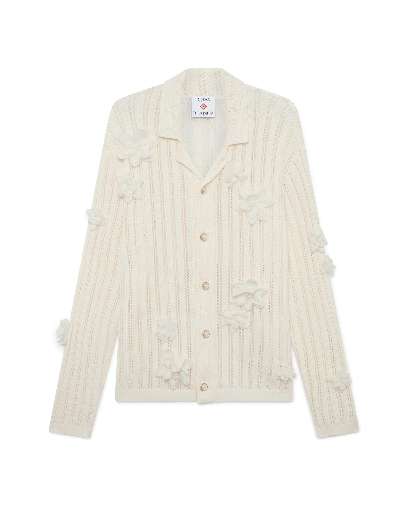 Flower Lace Knit Shirt by CASABLANCA