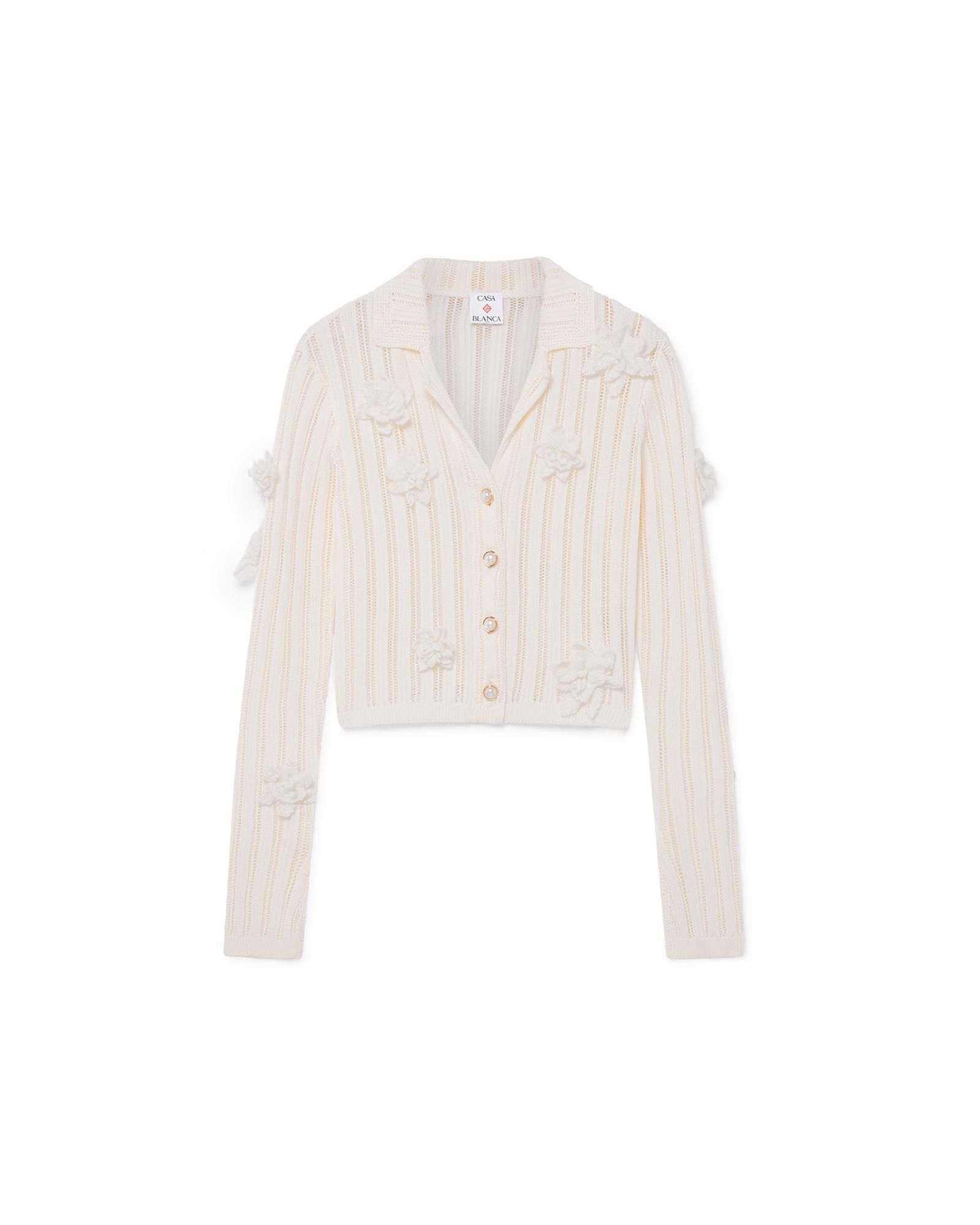 Flower Lace Knit Shirt by CASABLANCA